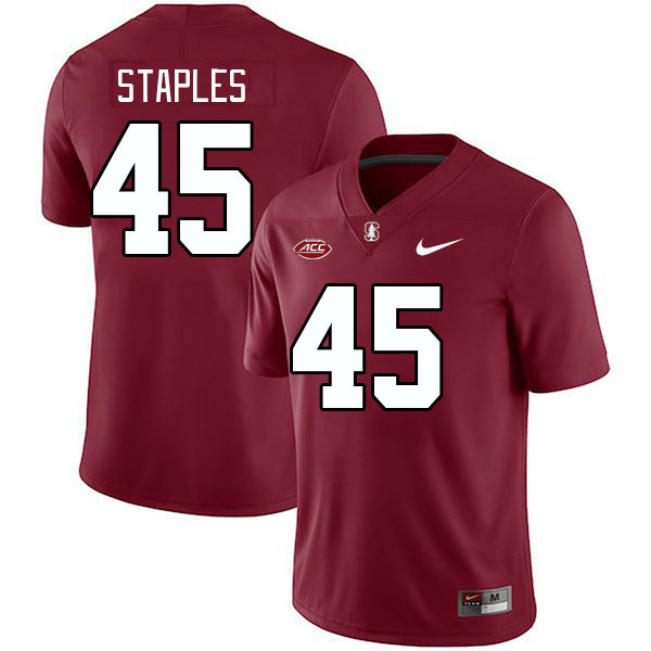 Men #45 Omar Staples Stanford Cardinal 2024 ACC Conference College Football Jerseys Stitched-Cardina